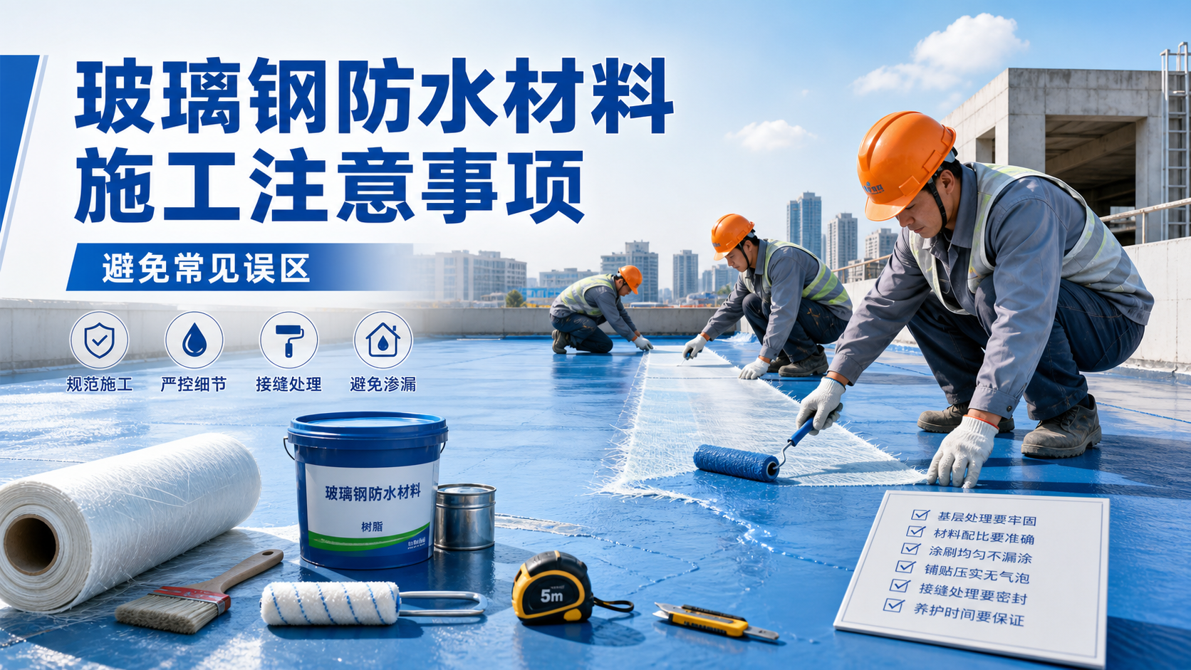 玻璃钢防水材料施工注意事项，避免常见误区 十堰 版