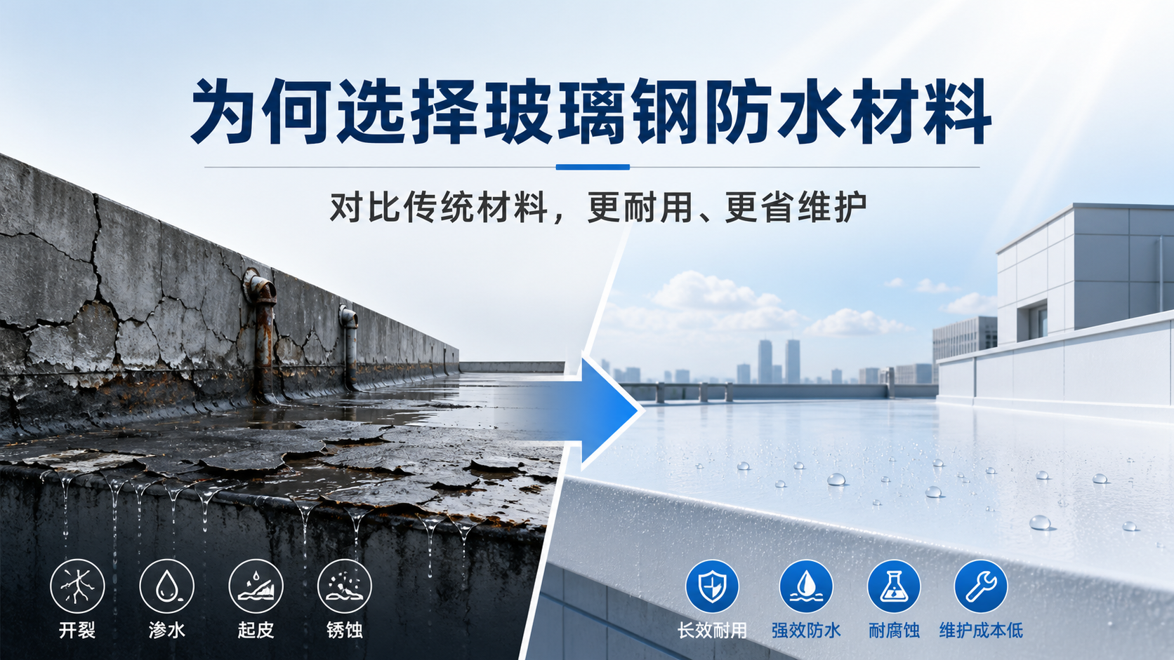 在十堰，为何选择玻璃钢防水材料而非传统材料